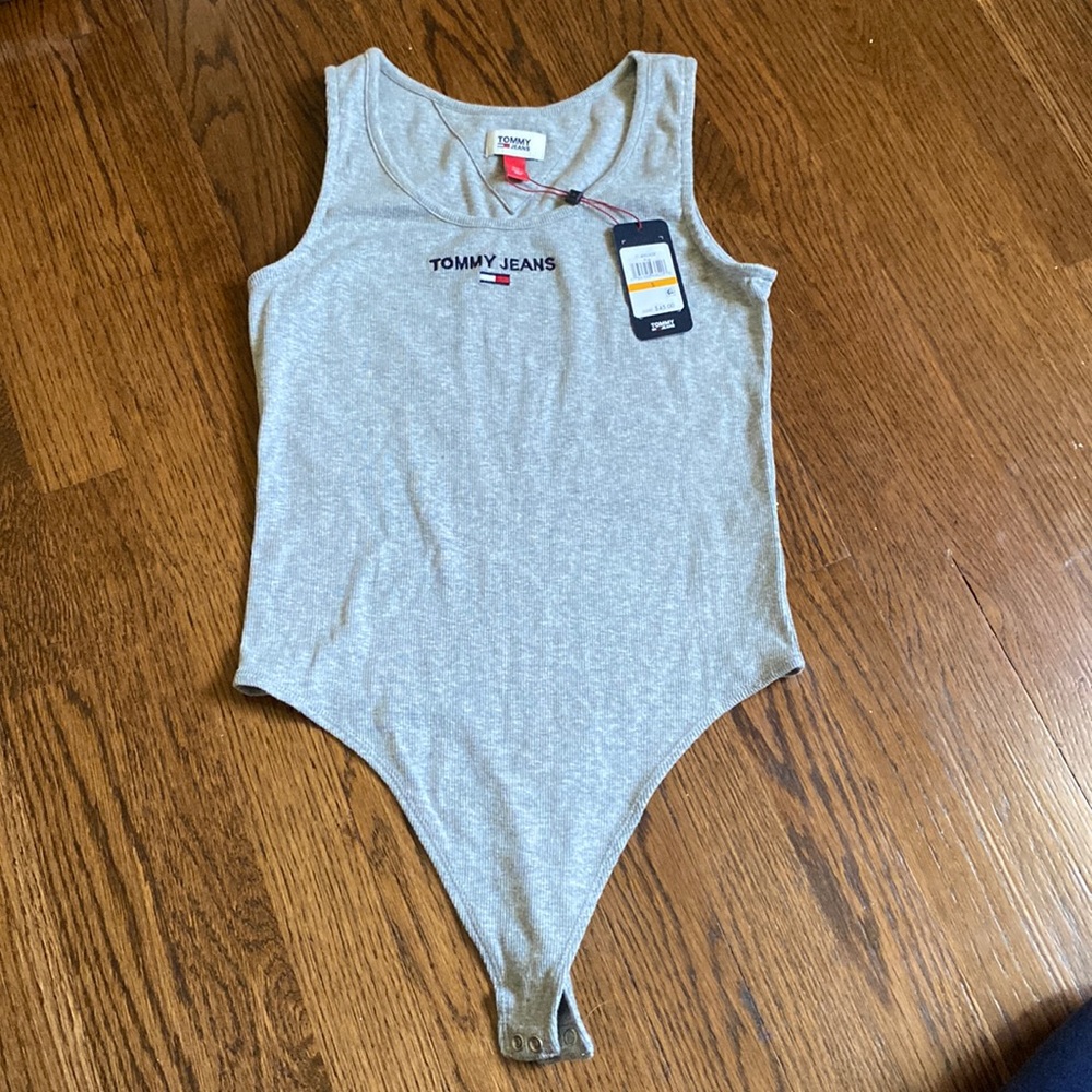 NWT Tommy Jeans Grey Body Suit